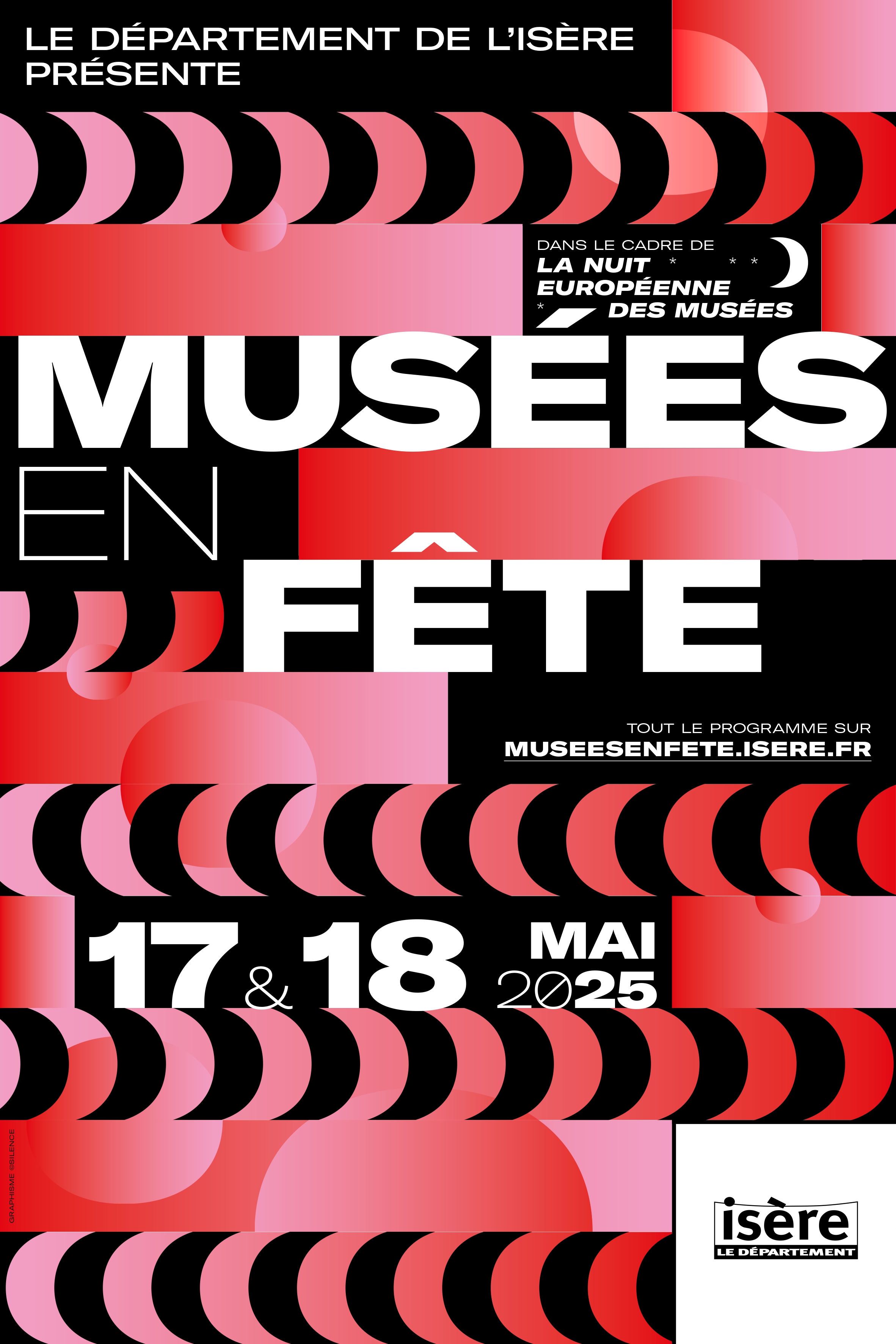 Visuel Musées en fête | Nuit européenne des musées - Graphisme Studio silence