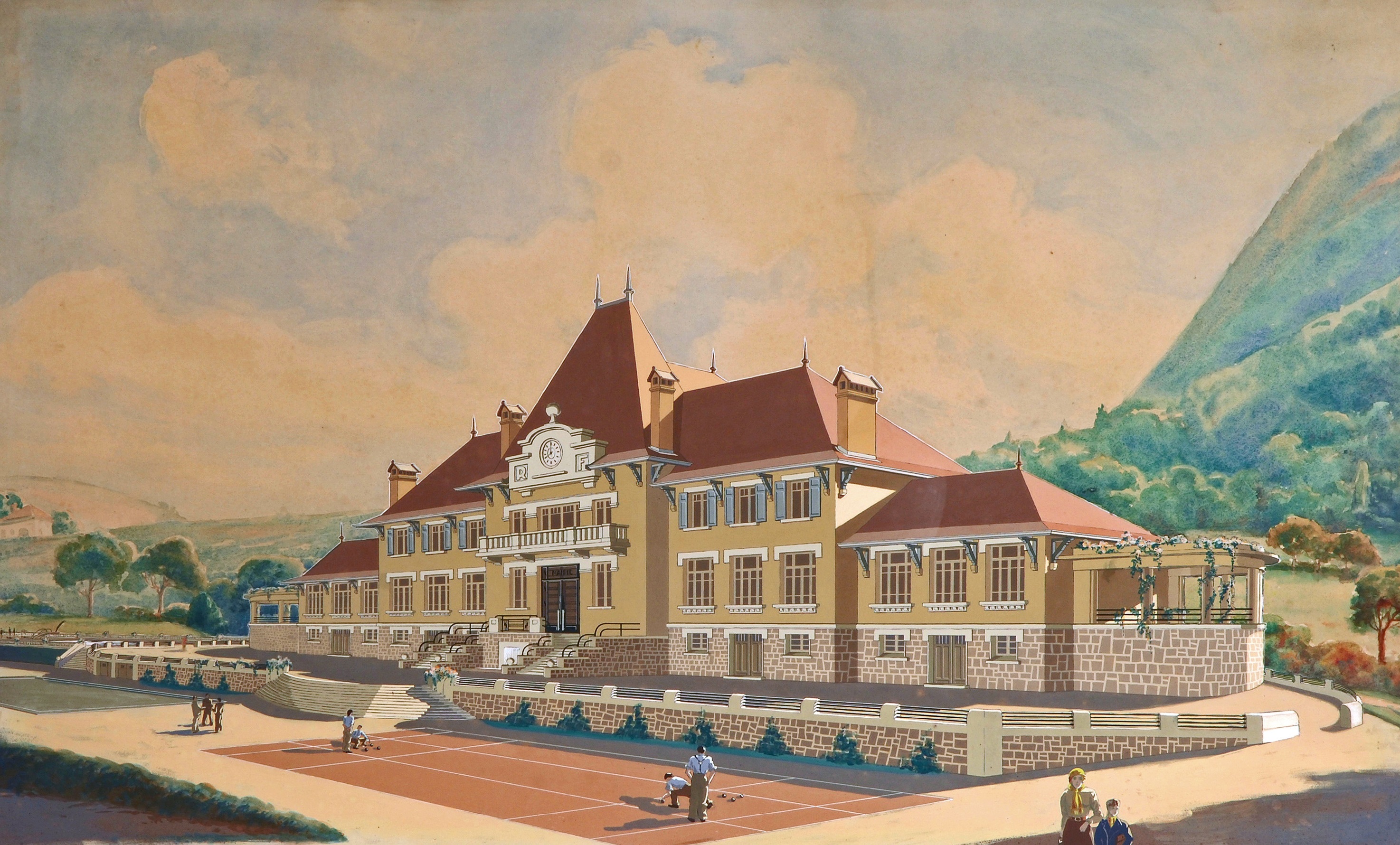 Projet de la mairie-école, Georges Serbonnet architecte, 1935.