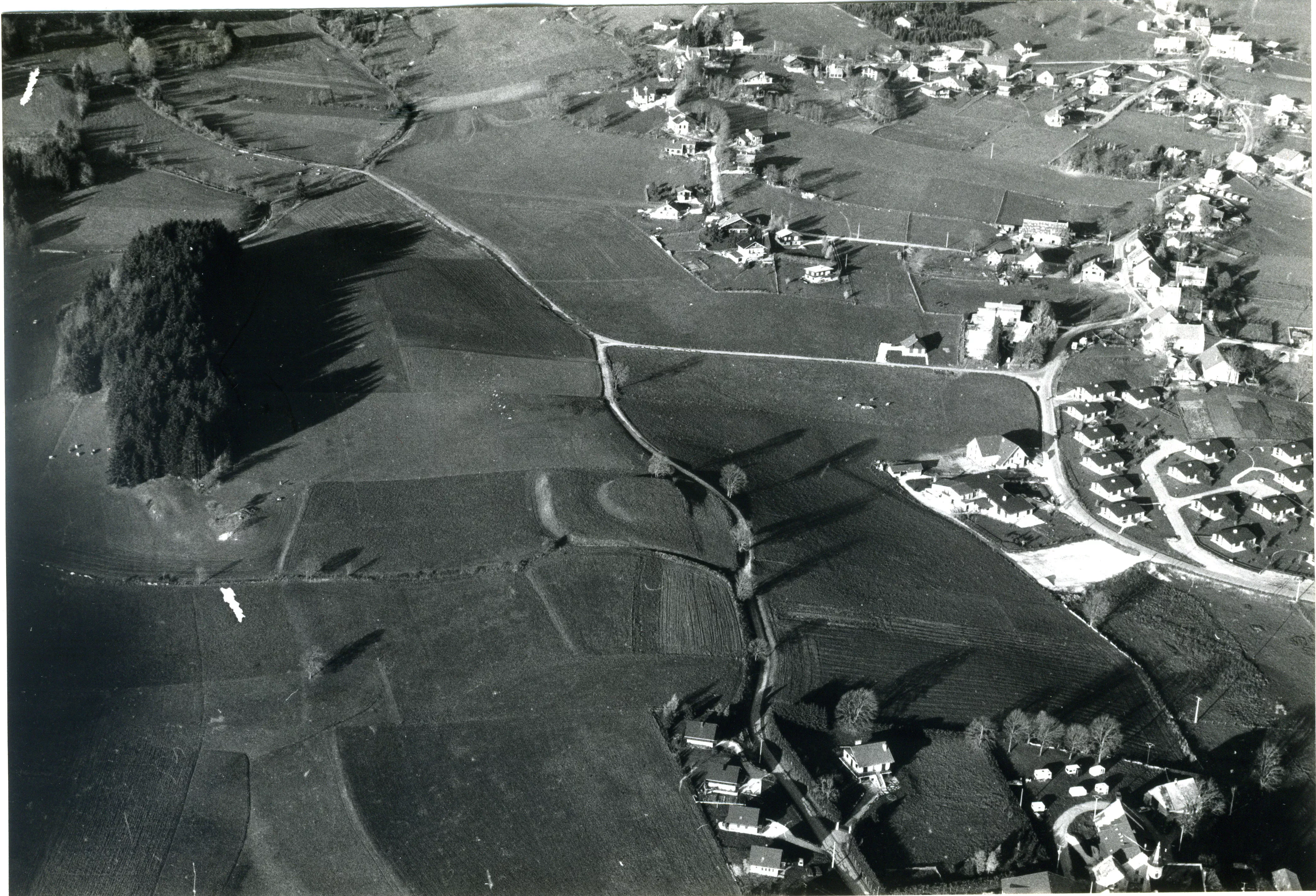 Vue aerienne vestiges fortification "La Tour" lieu dit Andrevières, Autrans © Patrimoine culturel