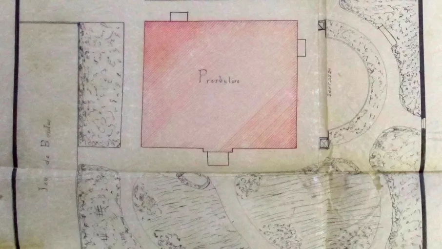 Plan projet de Presyitère à Virieu, vers 1892 (non daté) © Archives départementales