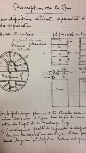 Plan de cave, projet pour Vif (ADI 3426W177). © Archives Départementales Isère.