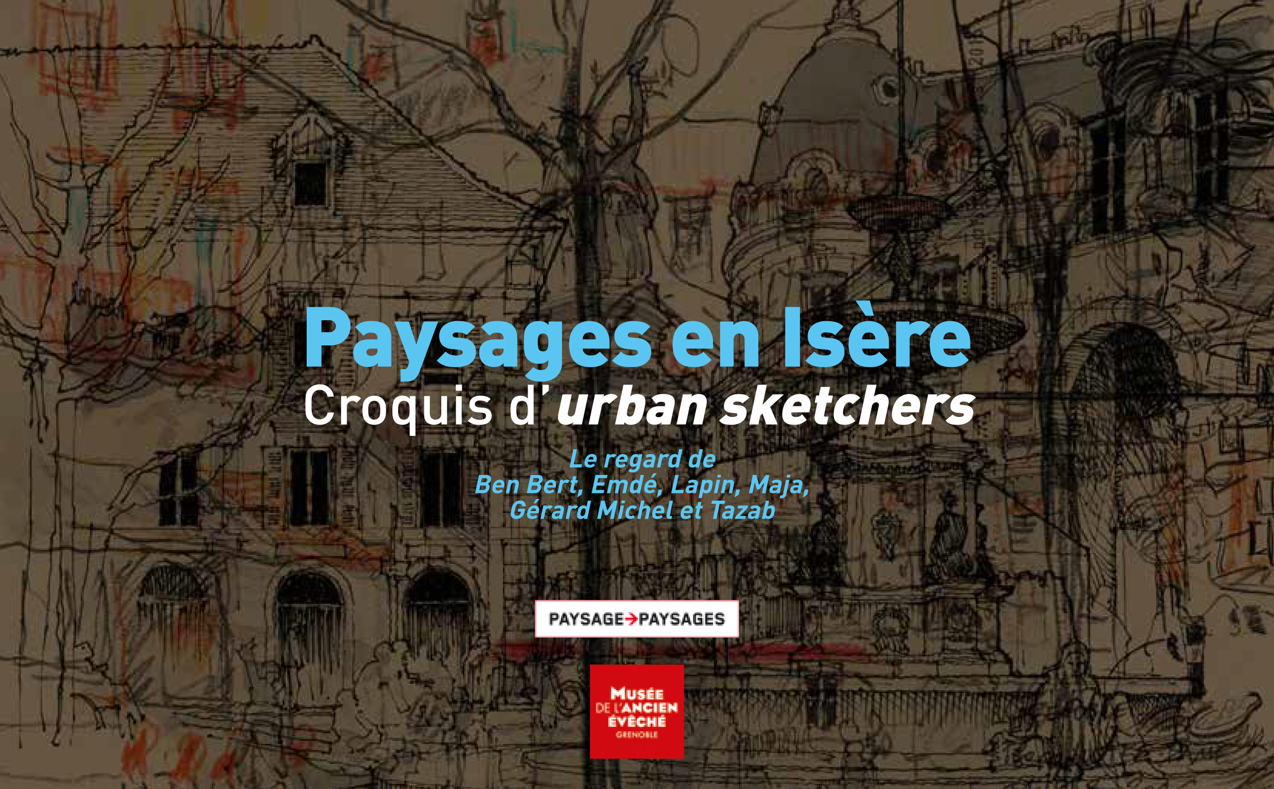 Paysages en Isère, croquis d'urban sketchers