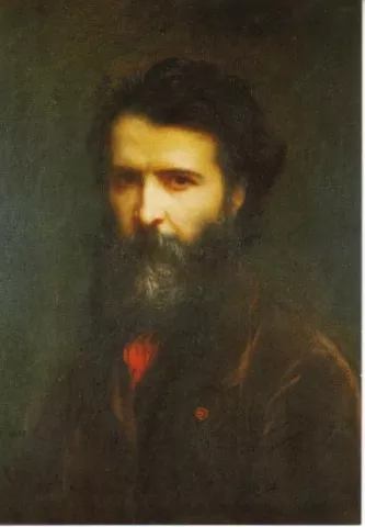 Autoportrait à la cravate rouge, 1870