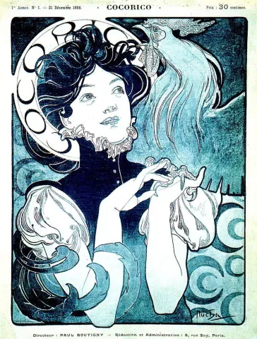 Affiche "Cocorico du 31 décembre 1898" Alfons Mucha
