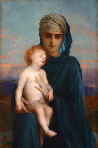 Vierge aux voiles bleus, 1896