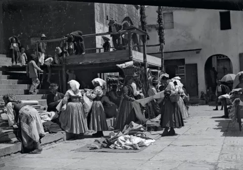 Italiennes un jour de marché,1890