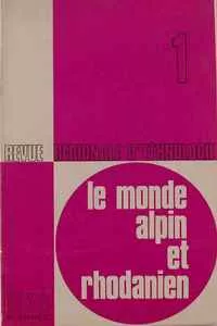 La revue «Le monde alpin et rhodanien» / numéros de mélanges 1974/1