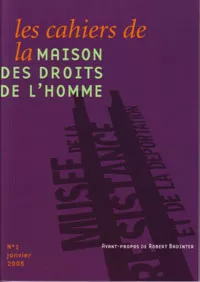 Les Cahiers de la Maison des Droits de L’Homme, n°1