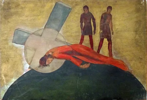 Collection privée, Jean Eynaud. Station 9 - Jésus tombe pour la troisième fois © Patrimoine culturel - CD38