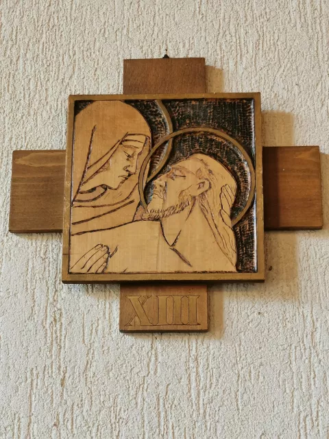 Chapelle de l'hôpital, Beaurepaire, Luc Barbier - Station 13 - Jésus est descendu de la croix © Patrimoine culturel - CD38