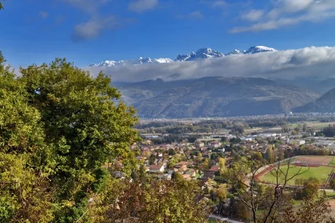 Vue de la vallée du Grésivaudan depuis Montbonnot