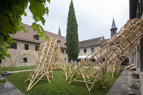 Installation de la structure en bois