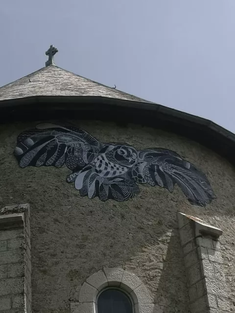 Chouette de P. Baudelocque sur le cheour de l'église