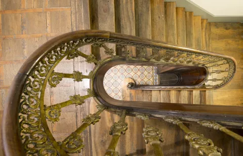 Escalier, demeure Rambaud, Voiron © Denis Vinçon