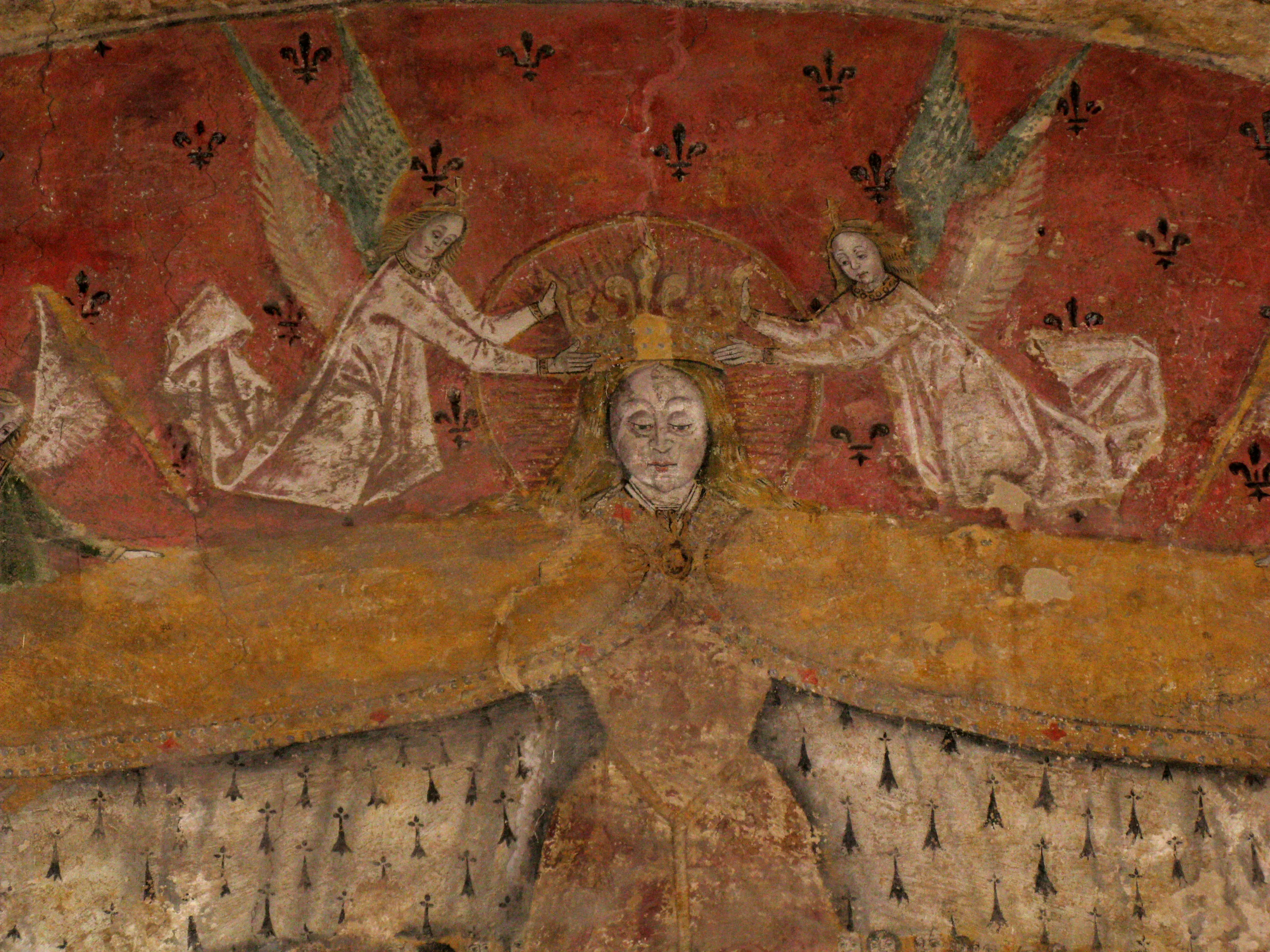 Vierge au manteau XVe s., décor Chapelle des Alleman, Laval © Patrimoine Culturel Vierge au manteau XVe s., décor Chapelle des Alleman, Laval © Patrimoine Culturel