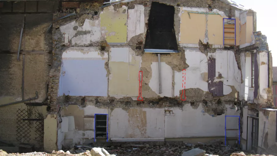 La face nord du mur M04 © D. Gonin 