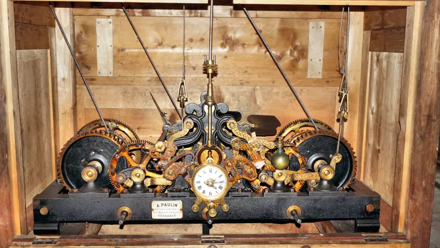 Mécanisme horloge Mairie de Saint-Siméon-de-Bréssieu © Patrimoine Culturel