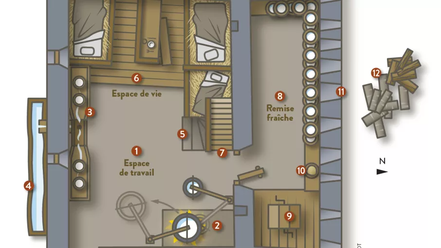 Plan du habert à l'époque des montaganrds © Patrimoine culturel