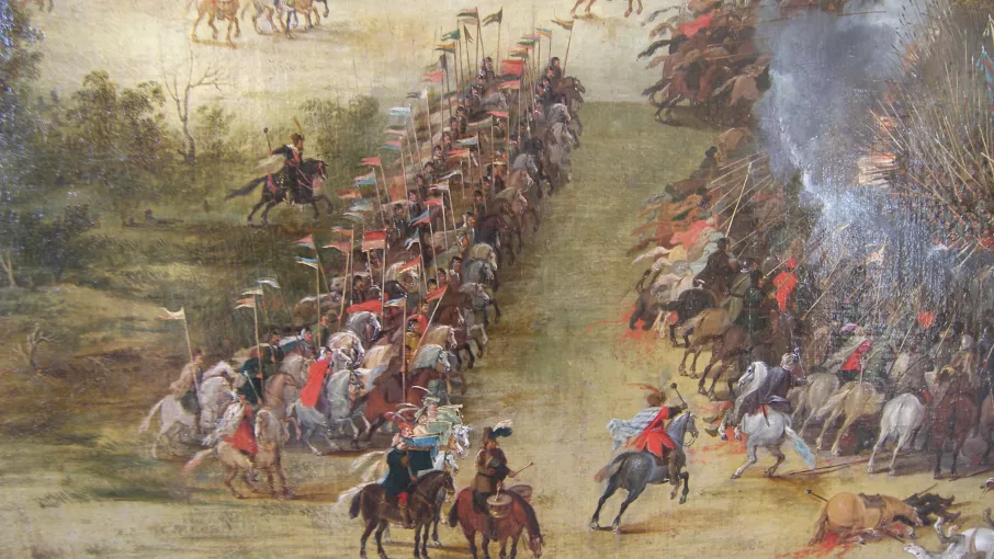 Détail du tableau bataille de Kircholm Château Bérenger © Patrimoine culturel