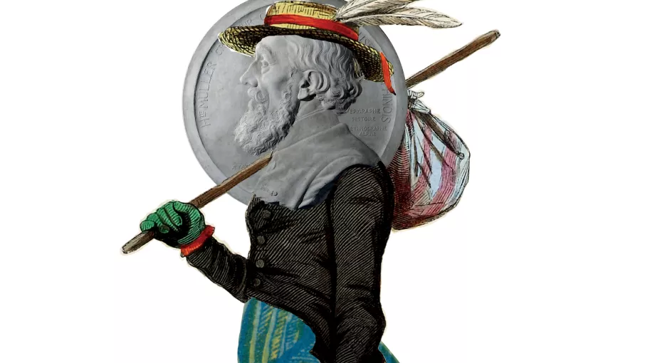 Buste d'un personnage masculin imaginaire composé de divers éléments issus des collections des musées départementaux © Département de l'Isère