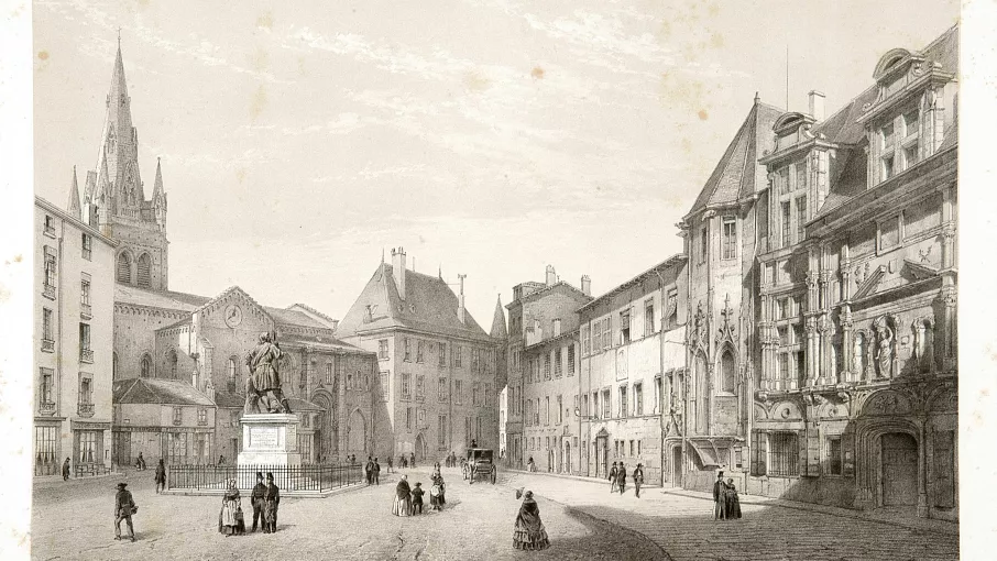 Place Bayard, actuellement Saint-André, gravure du XIXe siècle