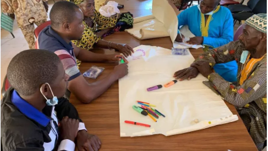 Atelier sur la thématique "identité éthique" avec les Peuhl de Dindéfélo © Tétraktys