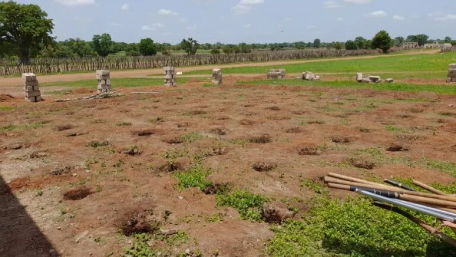Création d’une micro-forêt de 120 arbres dans la cour du collège de Koussan. ©Tétraktys