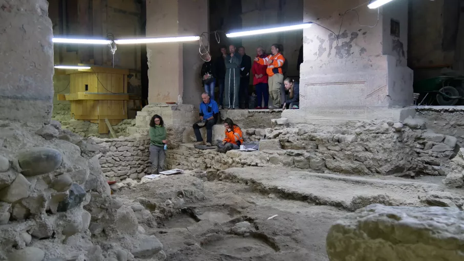 Fouilles, ancienne église Saint-Pierre, Moirans © Patrimoine culturel - Département de l'Isère