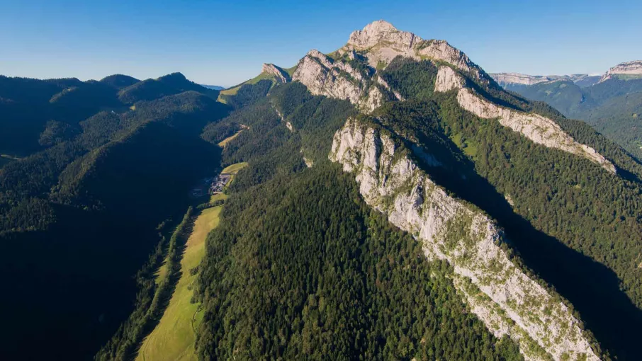 Image aérienne massif de la Chartreuse © Patrimoine culturel - Département de l'Isère