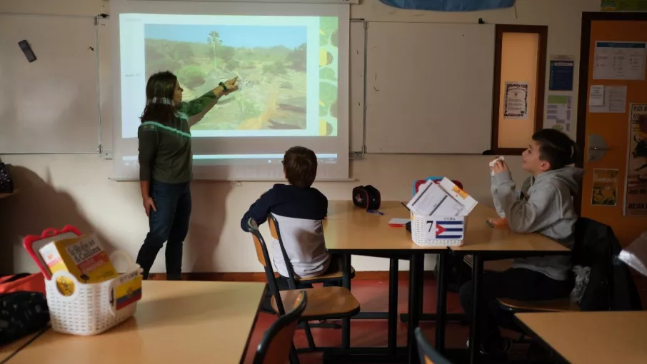 1ère animation au collège de Saint Chef © Tetraktys