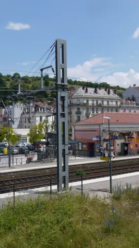 Vue du quartier de la gare depuis la rue des Fabriques, 2016. © Patrimoine culturel