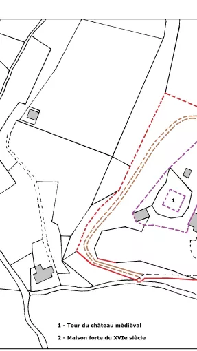 Châteaubourg, Rives. Croquis interprétatif . (J.-P. Moyne). © Patrimoine culturel