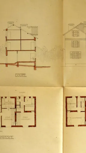 Plan maison cité jardin de Campaloud © Archives municipales