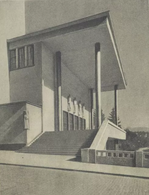 Eglise Saint-Charles à Lucerne de l’architecte Fritz Metzger, dans S.N. « Reconstruction les églises IV. L’exemple de la Suisse alémanique », L’Art sacré, n°1-2, janvier-février 1947 © Gallica (bnf.fr)